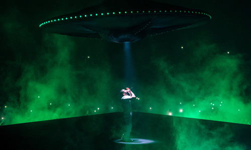 Drake Stage Setup With UFO