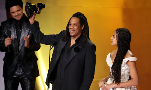 Jay Z Accepts Dr Dre Grammy Award