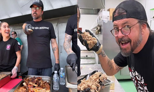 Dave Grohl BBQs for homeless during superbowl