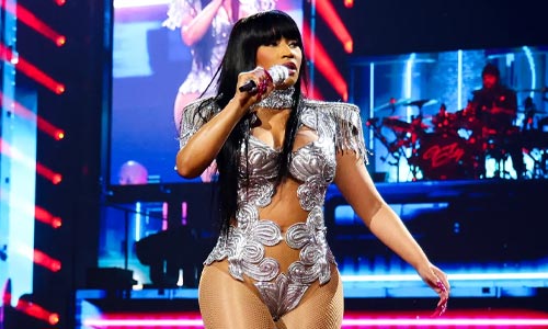 Nicki Minaj performing on her Pink Friday 2 tour