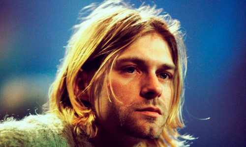 Kurt Cobain playing at MTV Unplugged with Nirvana